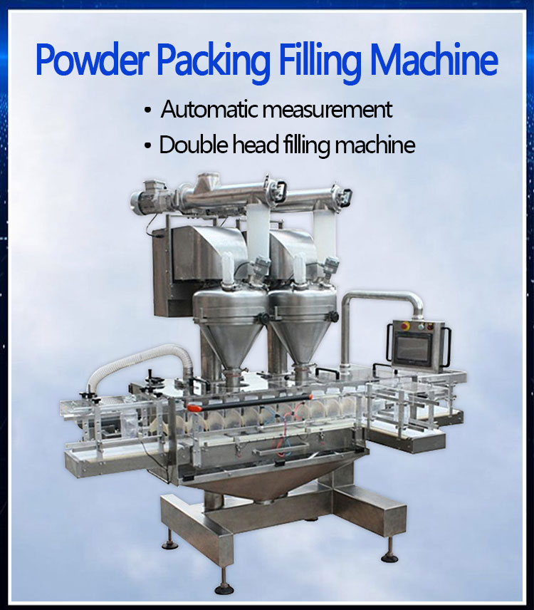 Powder filling machine running on the production floor