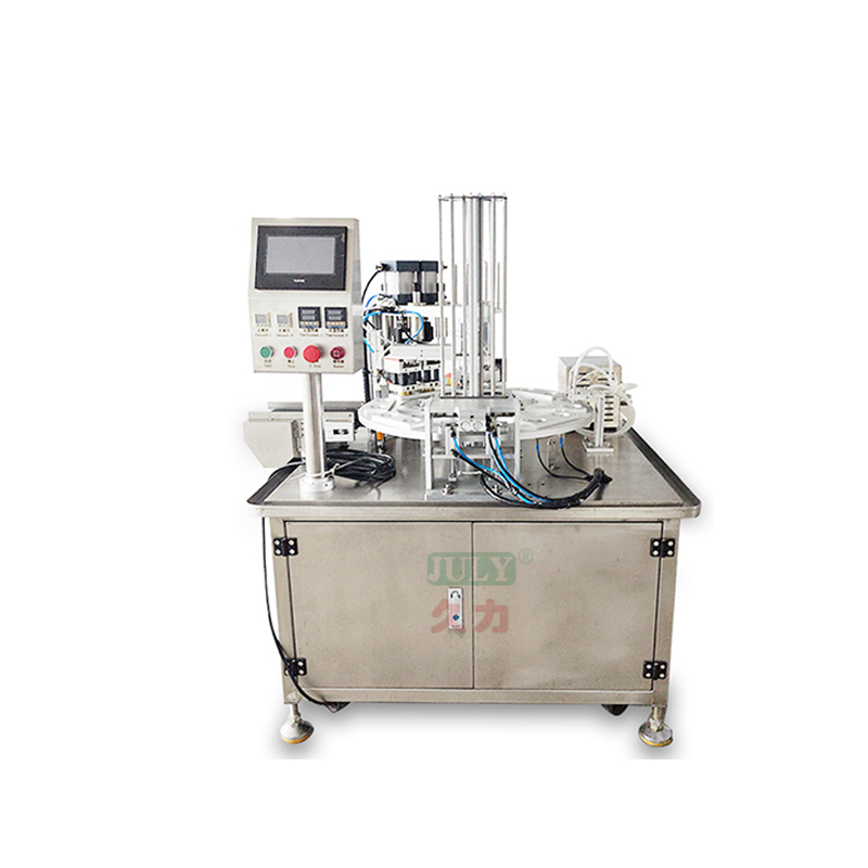 用于高产量饮料生产的气动旋转式 Nespresso 咖啡胶囊灌装封口机 4
