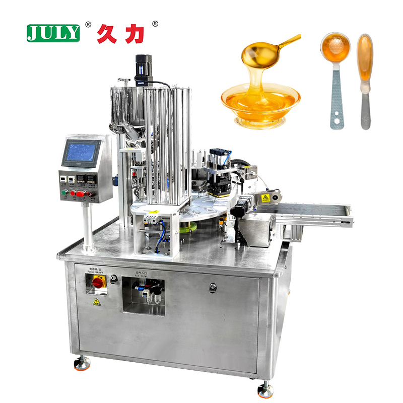 蜂蜜灌装封口机适用于膏状液体圆盘灌装包装机
