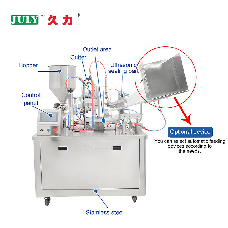 化妆品行业用自动液体膏体管灌装封口机 2