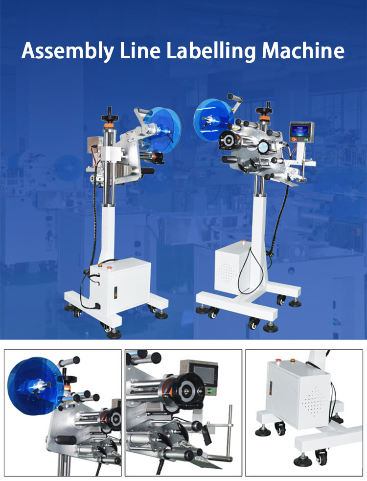 Máquina de rotulagem de cabeça de linha, linha de produção