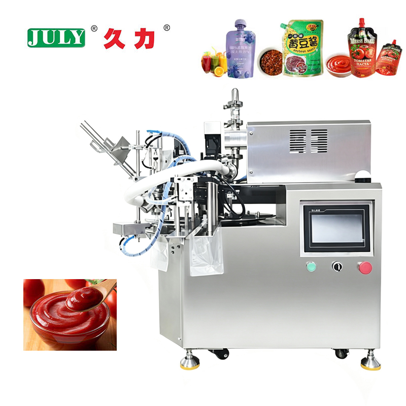 液体酱料包装机用自动齿轮泵吸嘴袋灌装旋盖机 4