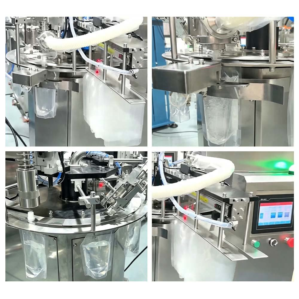 液体酱料包装机用自动齿轮泵吸嘴袋灌装旋盖机 6